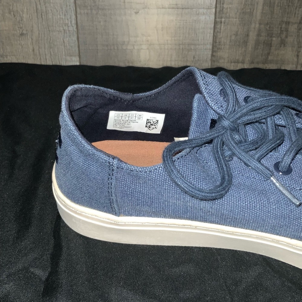 TOMS Men’s Low-Top Canvas/Leather Casual - Picture 6 of 10